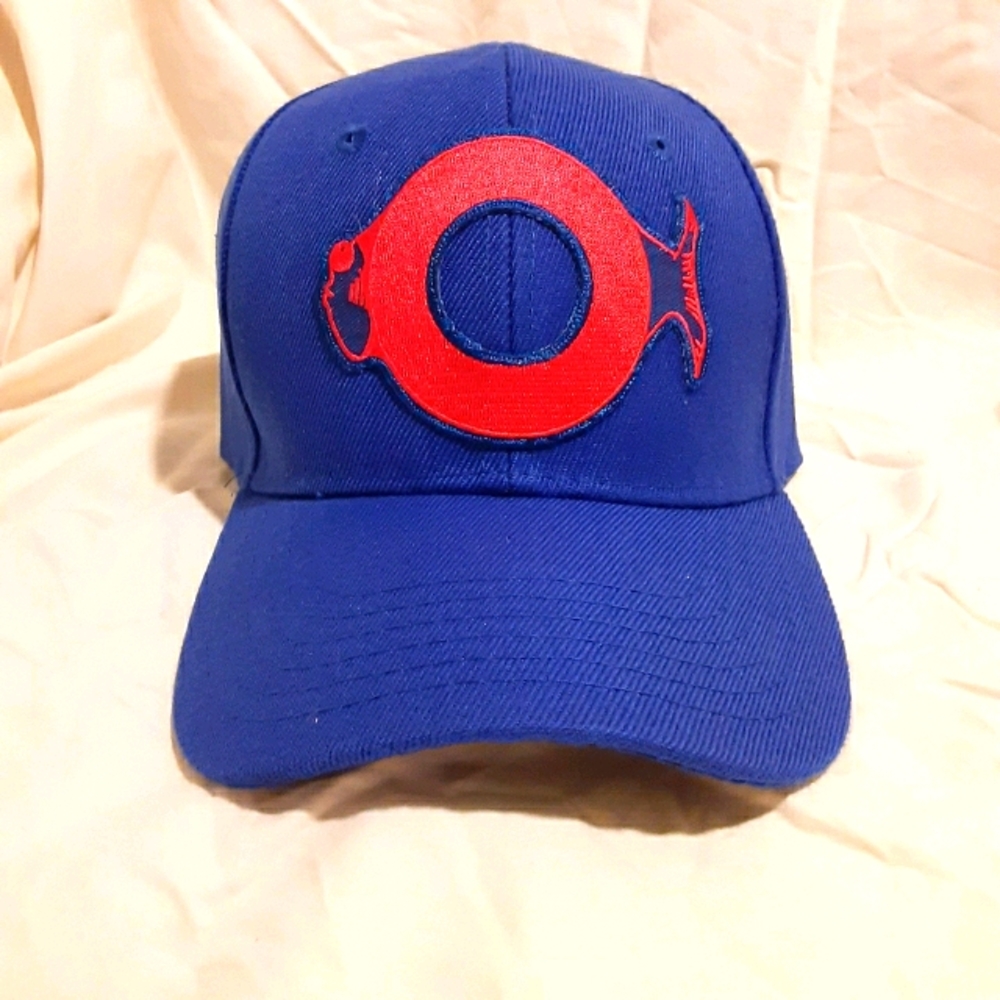 Phish hat, Blue Phish Fishman Donut patch PERMANTLY STITCHED to hat